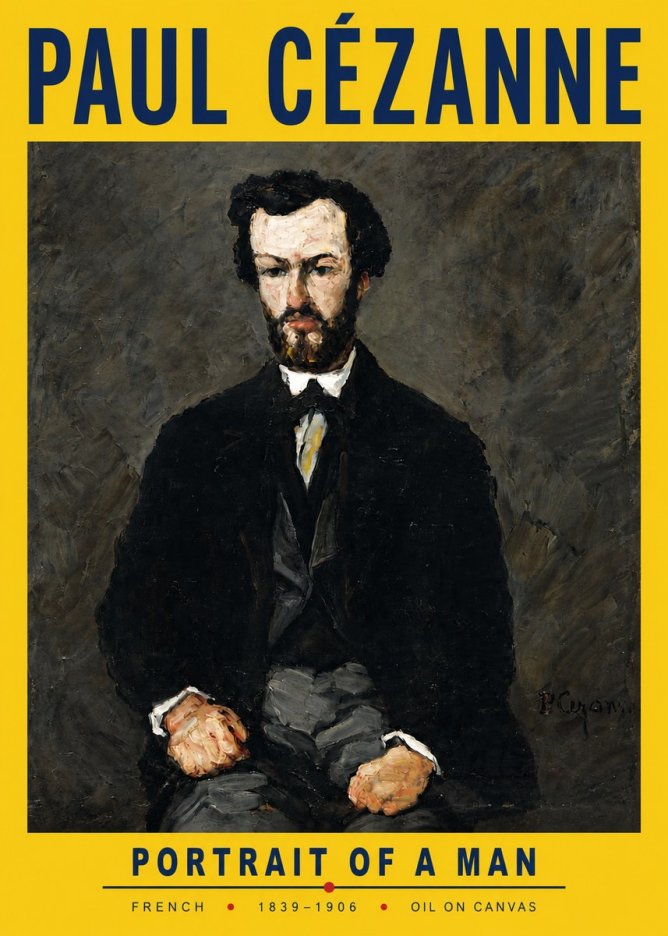 Paul Cézanne Portrait of a Man II No6 - Poster