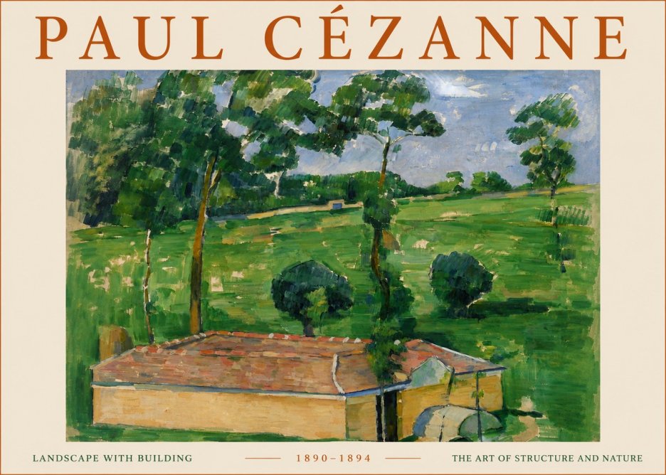 Paul Cézanne Landscape with Building No5 - Poster