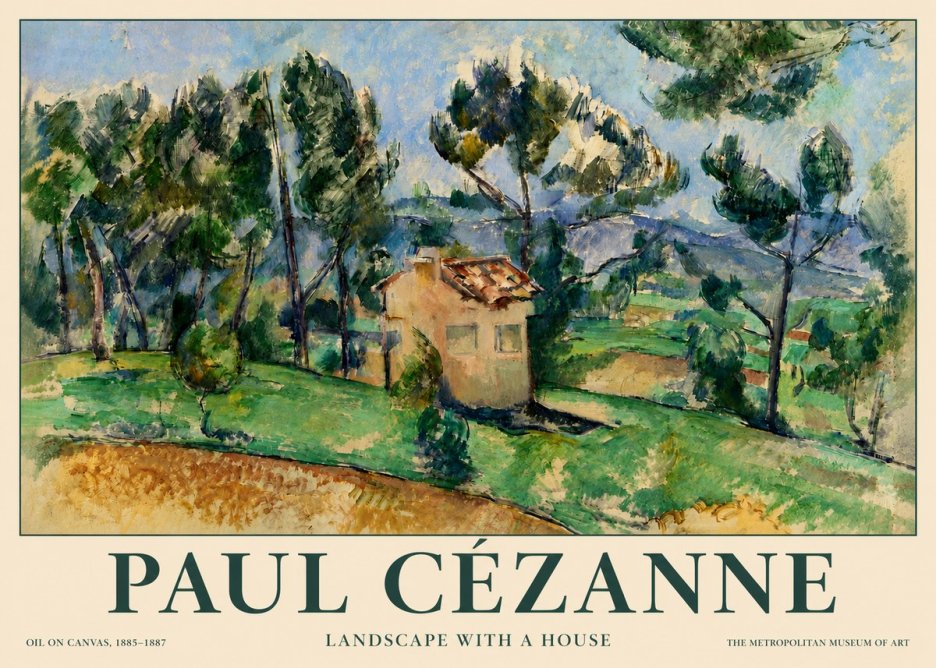 Paul Cézanne Landscape with a House No3 - Poster