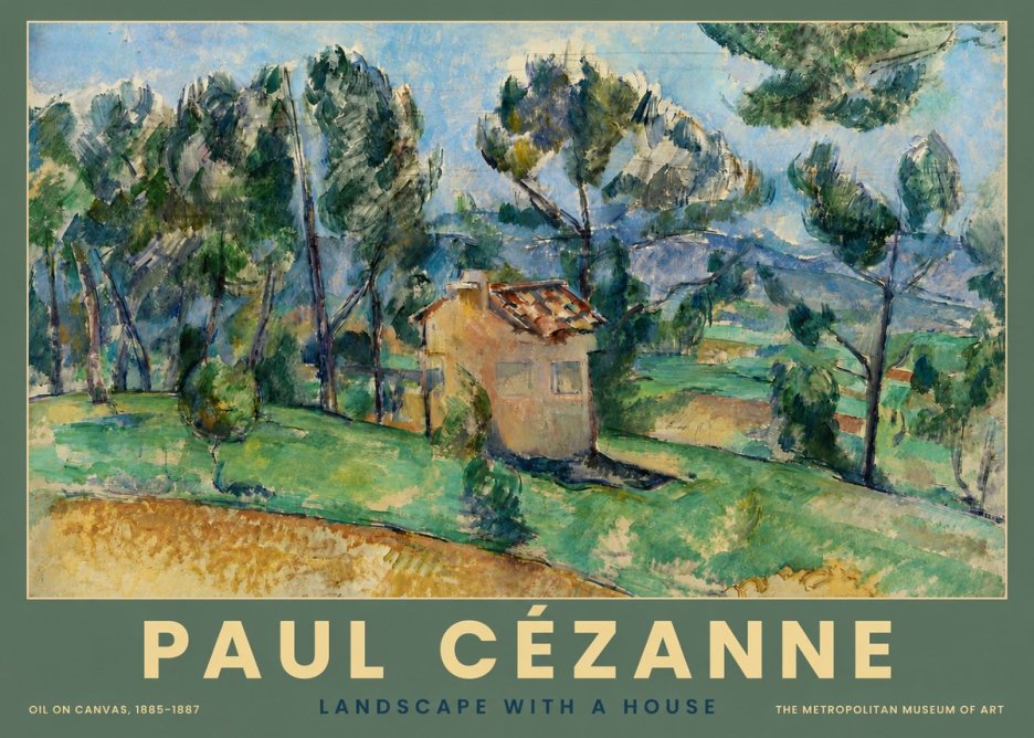 Paul Cézanne Landscape with a House No4 - Poster