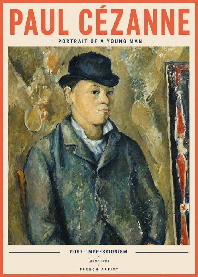 Paul Cézanne Portrait of a Young Man No4 - Poster