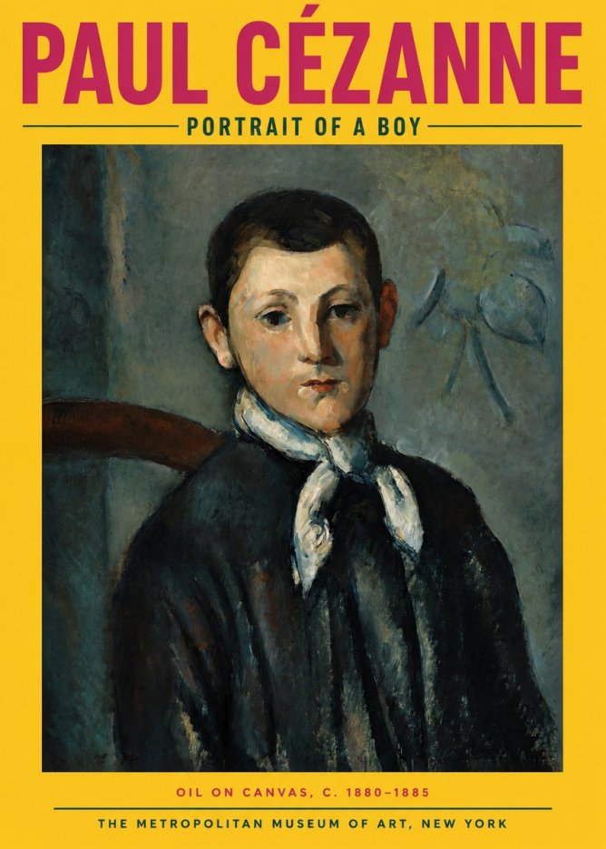 Paul Cézanne Portrait of a Boy No2 - Poster