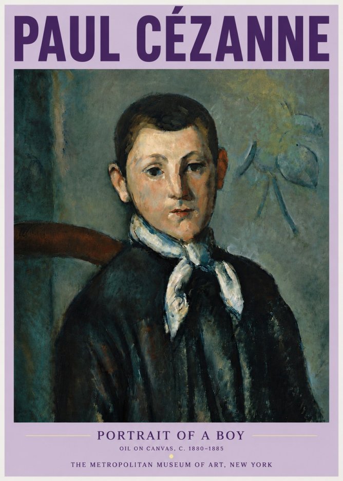 Paul Cézanne Portrait of a Boy No5 - Poster