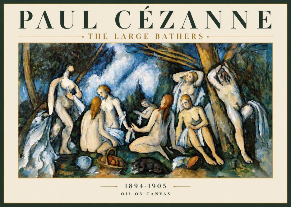 Paul Cézanne The Large Bathers VI No5 - Poster