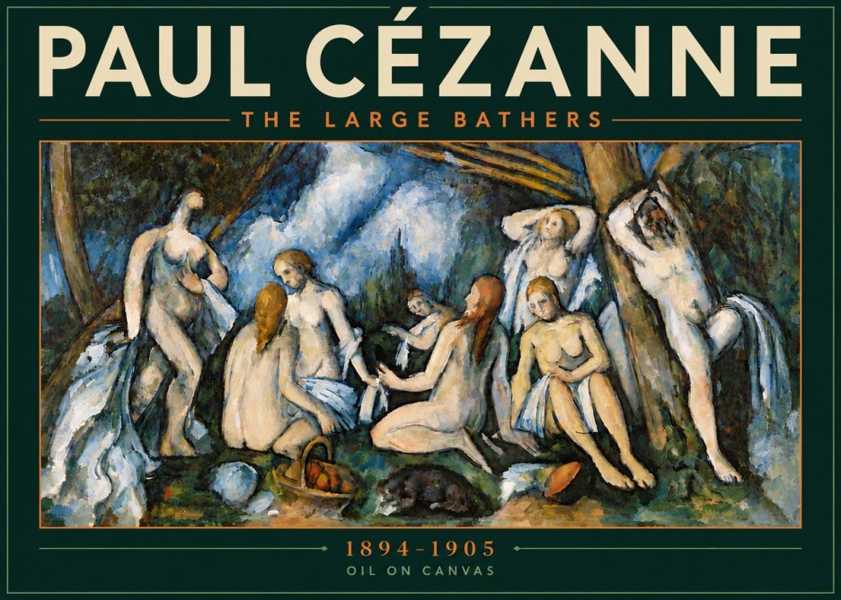 Paul Cézanne The Large Bathers VI No6 - Poster