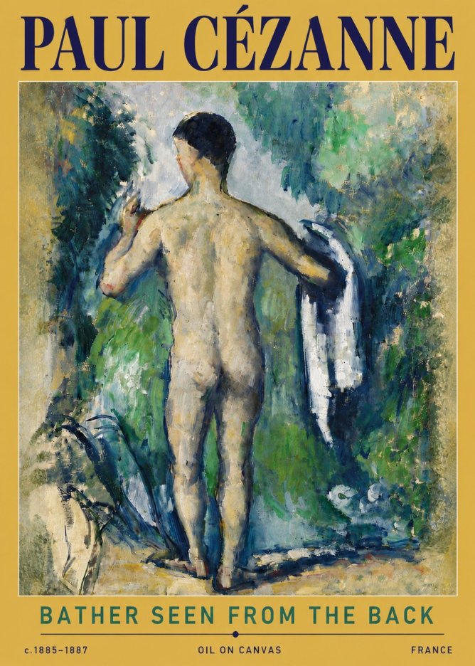Paul Cézanne Bather Seen from the Back No5 - Poster
