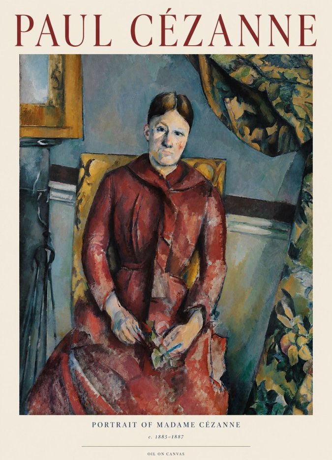 Paul Cézanne Portrait of Madame Cézanne II No1 - Poster