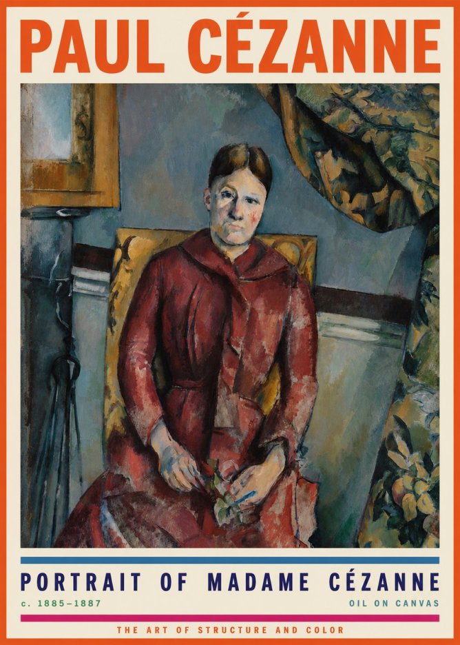 Paul Cézanne Portrait of Madame Cézanne II No2 - Poster