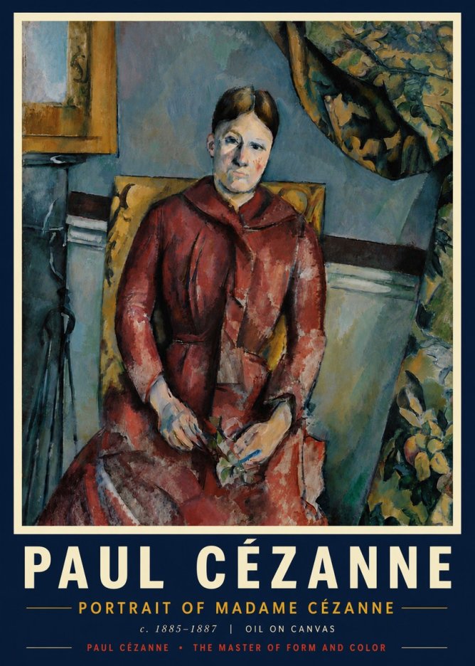 Paul Cézanne Portrait of Madame Cézanne II No5 - Poster