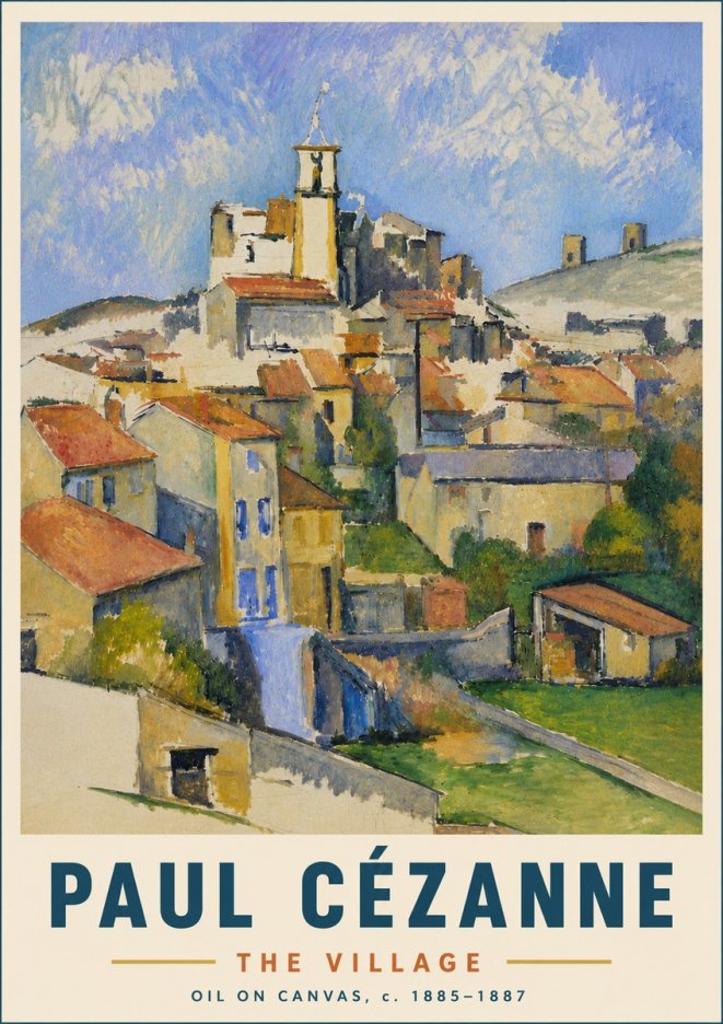 Paul Cézanne The Village III No6 - Poster
