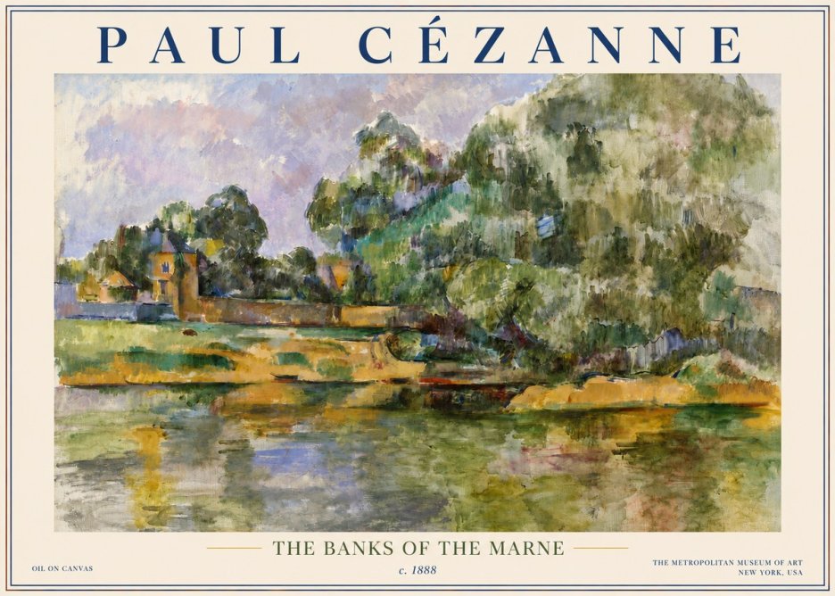 Paul Cézanne The Banks of the Marne No5 - Poster