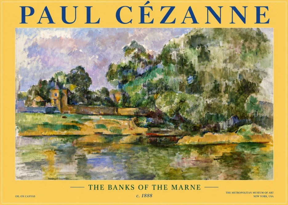 Paul Cézanne The Banks of the Marne No6 - Poster