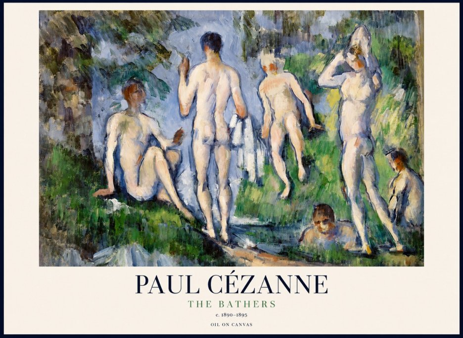 Paul Cézanne The Bathers No1 - Poster