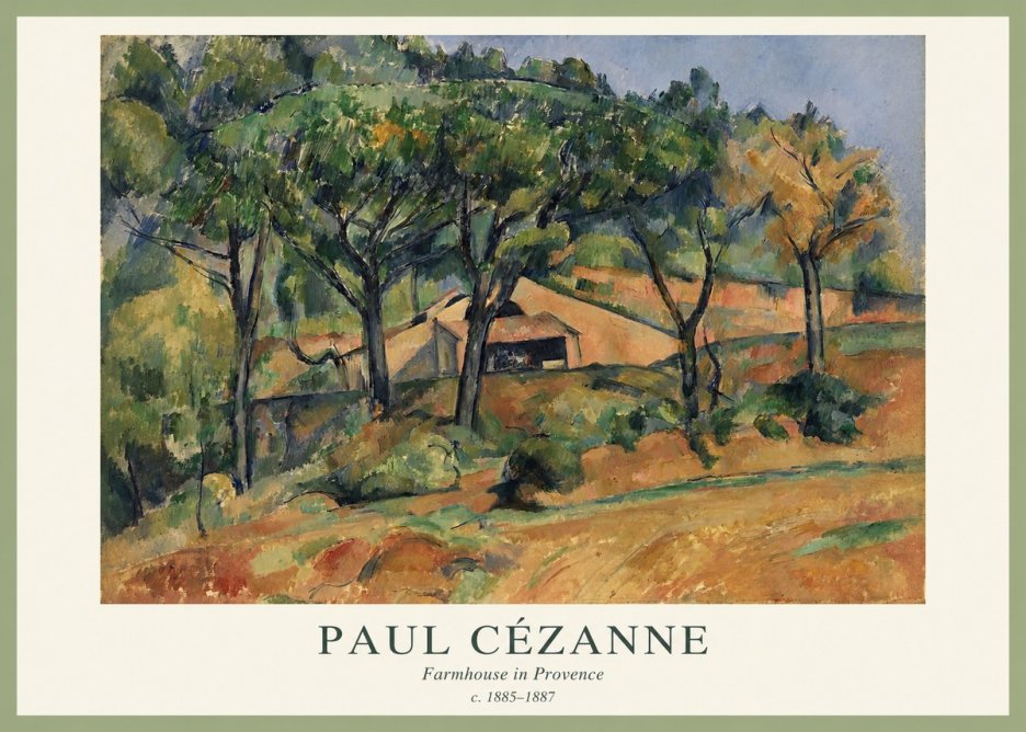 Paul Cézanne Farmhouse in Provence No1 - Poster