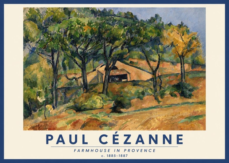 Paul Cézanne Farmhouse in Provence No2 - Poster