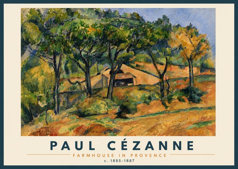 Paul Cézanne Farmhouse in Provence No5 - Poster