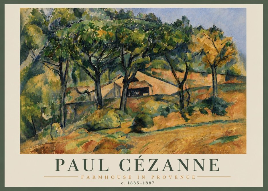 Paul Cézanne Farmhouse in Provence No6 - Poster