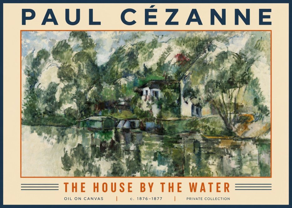 Paul Cézanne The House by the Water No4 - Poster