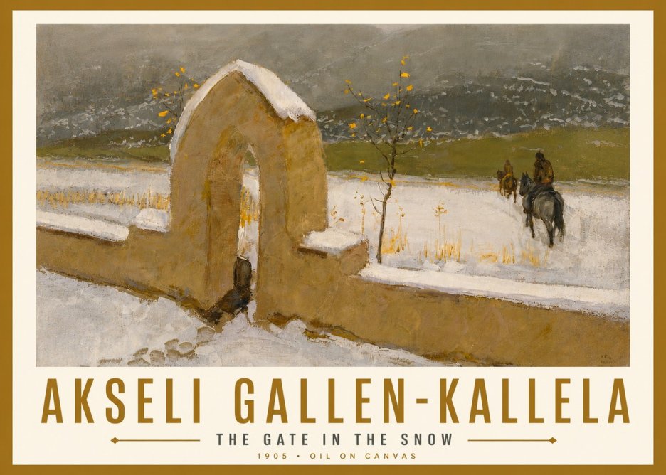 Akseli Gallen-Kallela The Gate in the Snow No6 - Poster