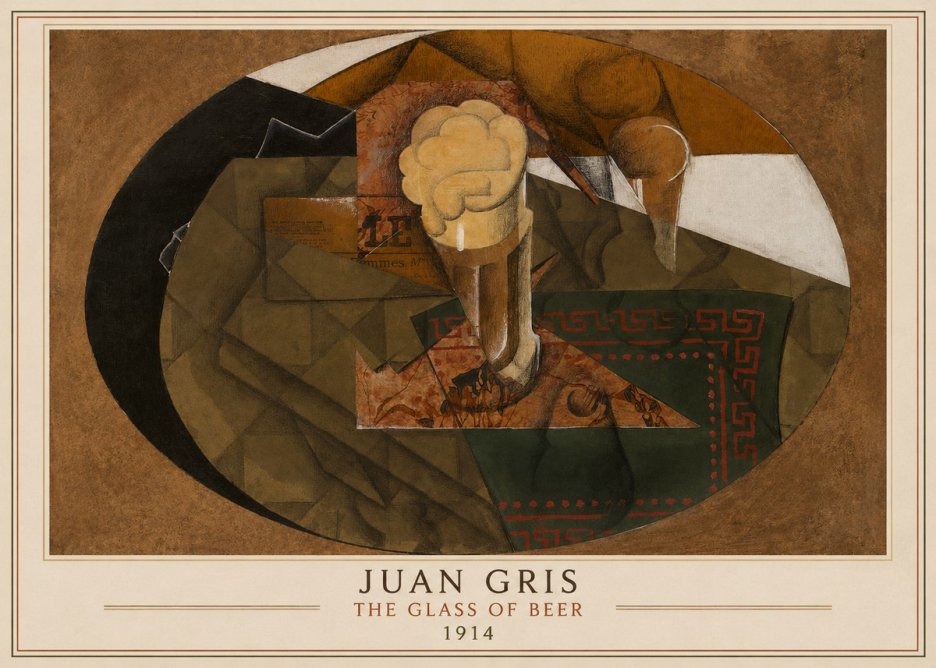 Juan Gris The Glass of Beer No4 - Poster