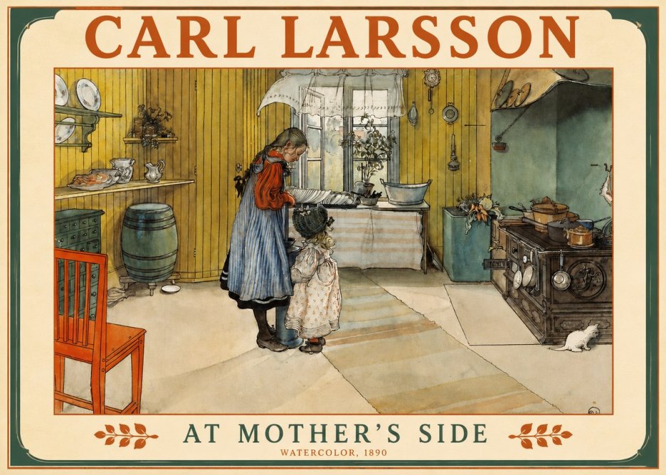 Carl Larsson At Mother's Side No2 - Poster