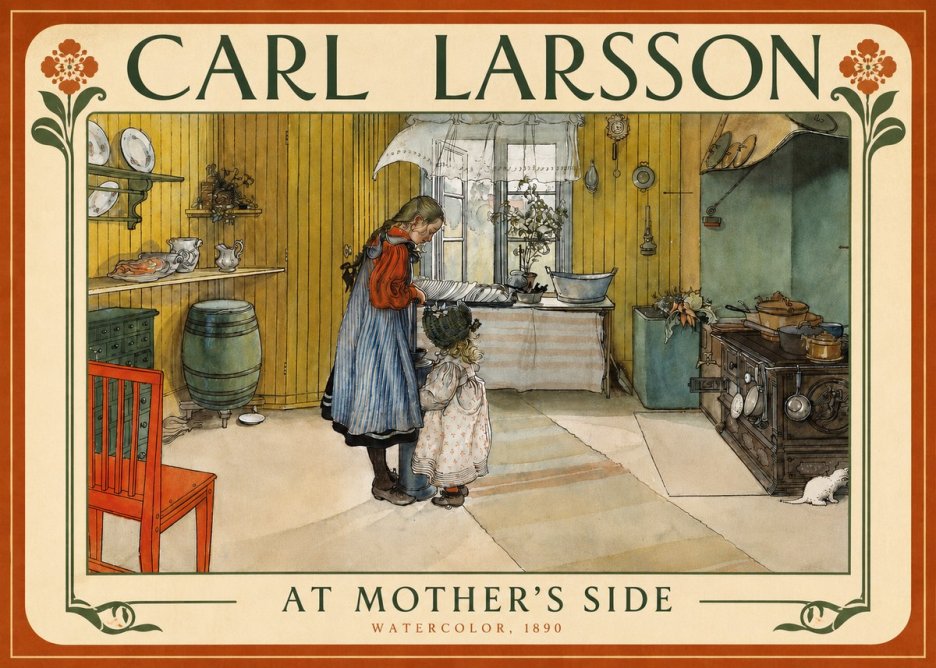 Carl Larsson At Mother's Side No4 - Poster