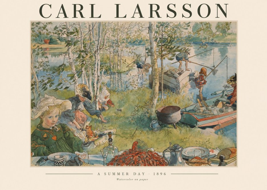 Carl Larsson A Summer Day No1 - Poster