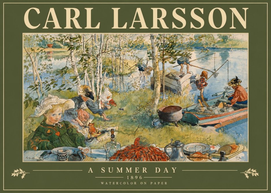 Carl Larsson A Summer Day No3 - Poster