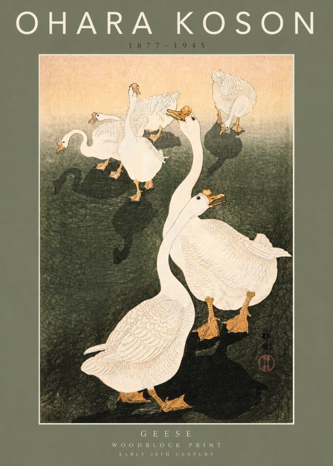 Ohara Koson Geese No2 - Poster