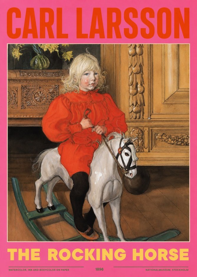 Carl Larsson The Rocking Horse No2 - Poster