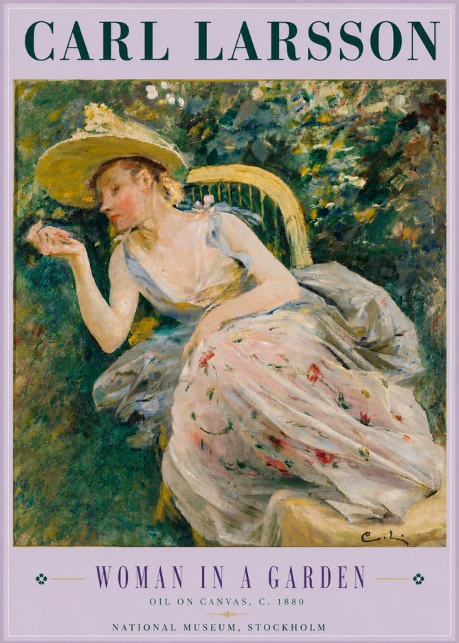 Carl Larsson Woman in a Garden No6 - Poster