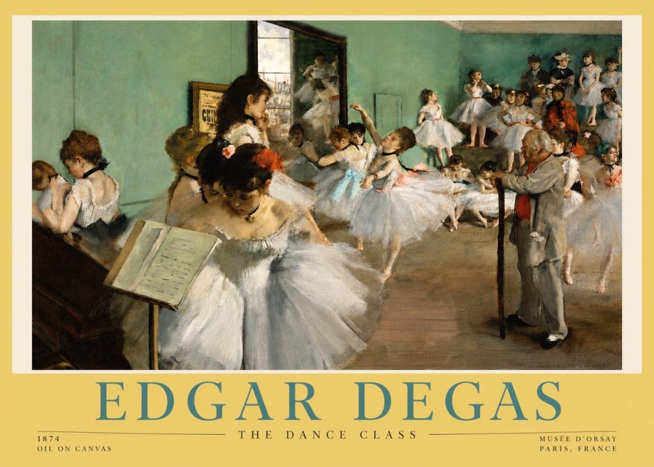 Edgar Degas The Dance Class I No3 - Poster