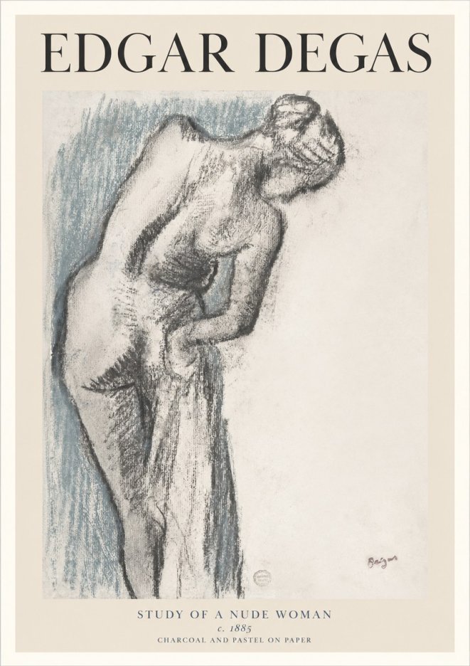 Edgar Degas Study of a Nude Woman II No1 - Poster