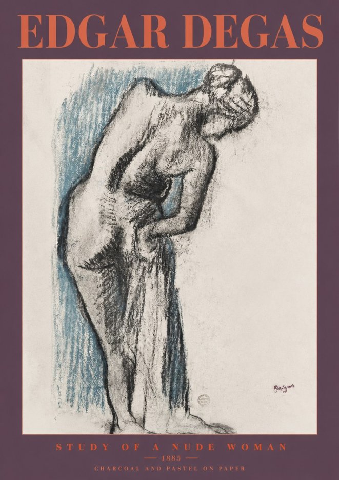 Edgar Degas Study of a Nude Woman II No2 - Poster