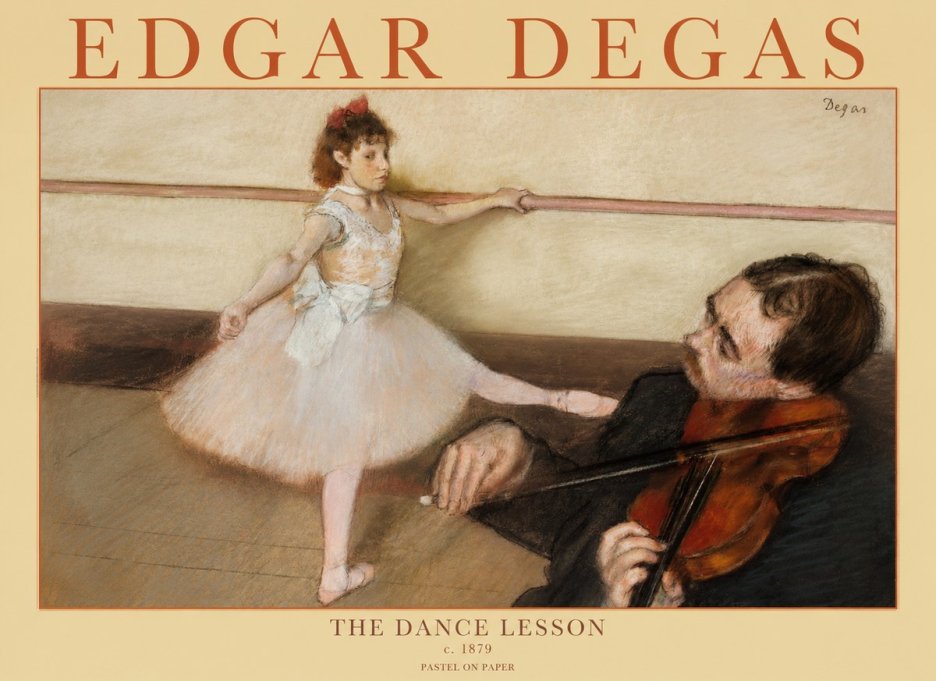Edgar Degas The Dance Lesson No1 - Poster