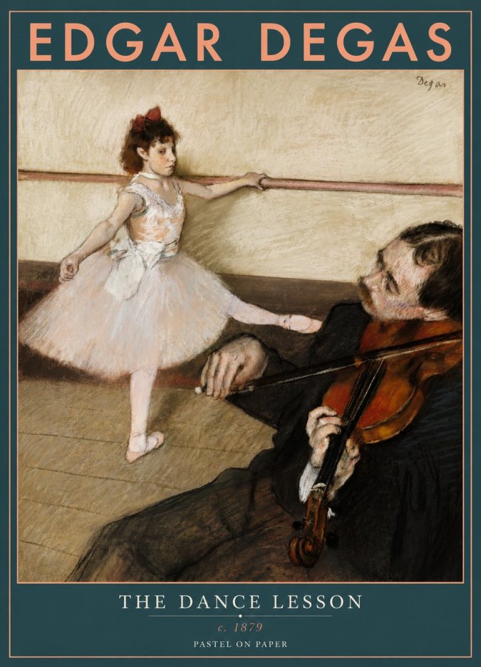 Edgar Degas The Dance Lesson No4 - Poster