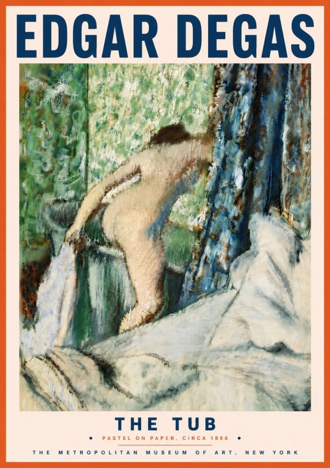 Edgar Degas The Tub No6 - Poster