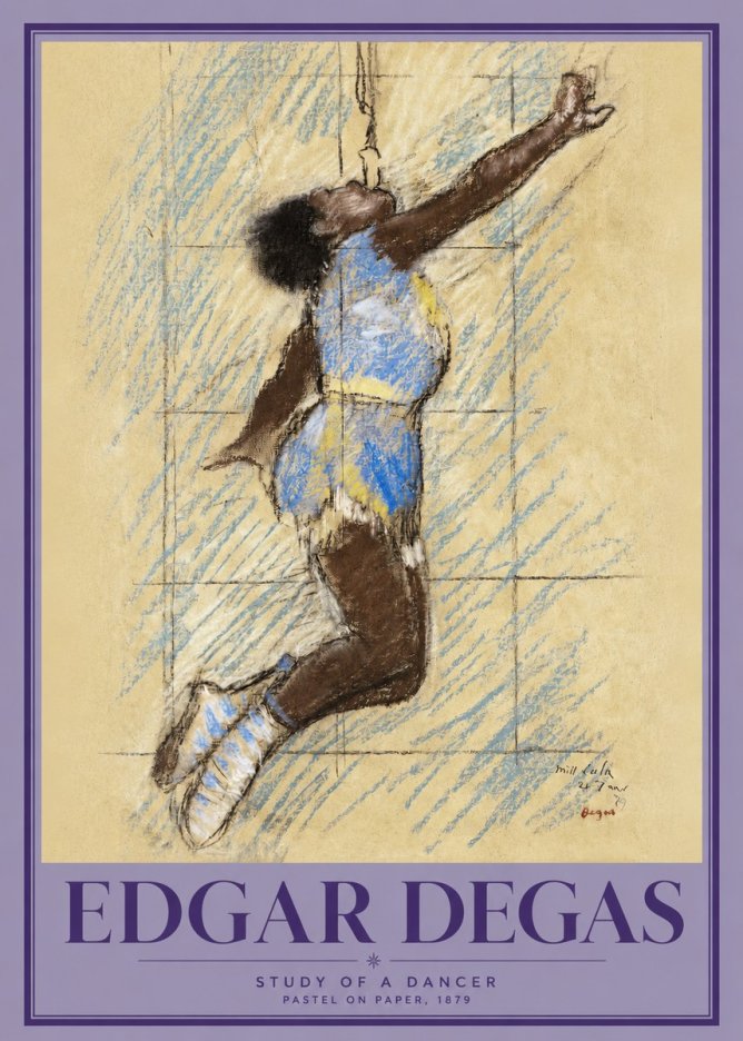 Edgar Degas Study of a Dancer No2 - Poster
