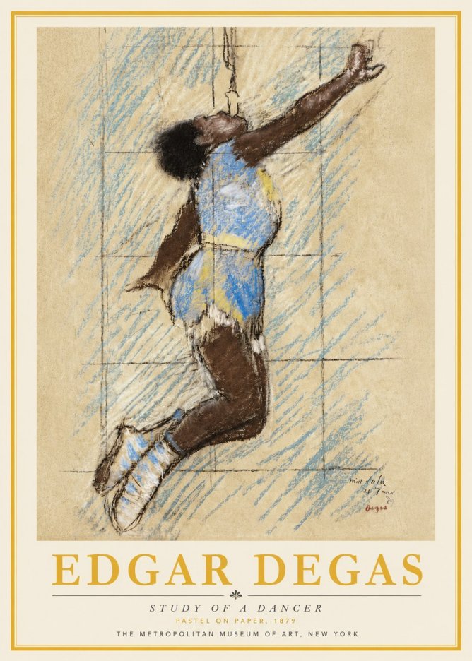 Edgar Degas Study of a Dancer No4 - Poster