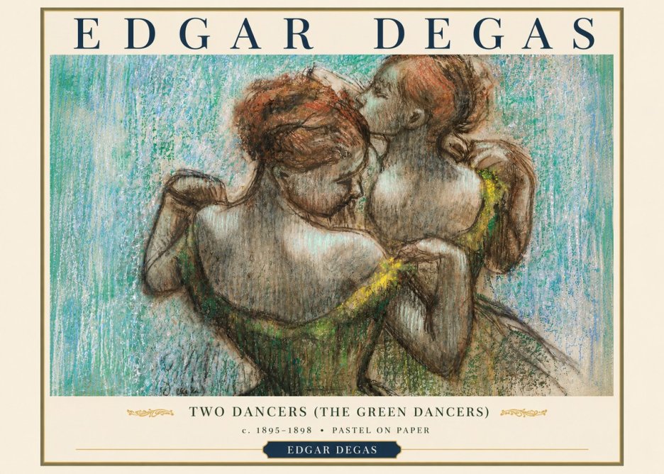 Edgar Degas Two Dancers (the Green Dancers) No3 - Poster