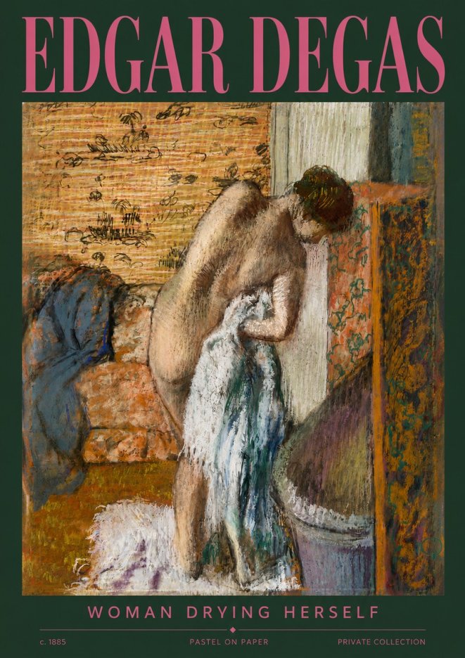Edgar Degas Woman Drying Herself II No3 - Poster