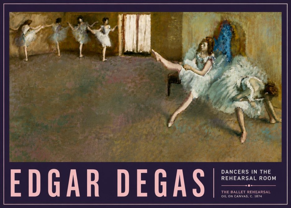 Edgar Degas The Ballet Rehearsal No6 - Poster
