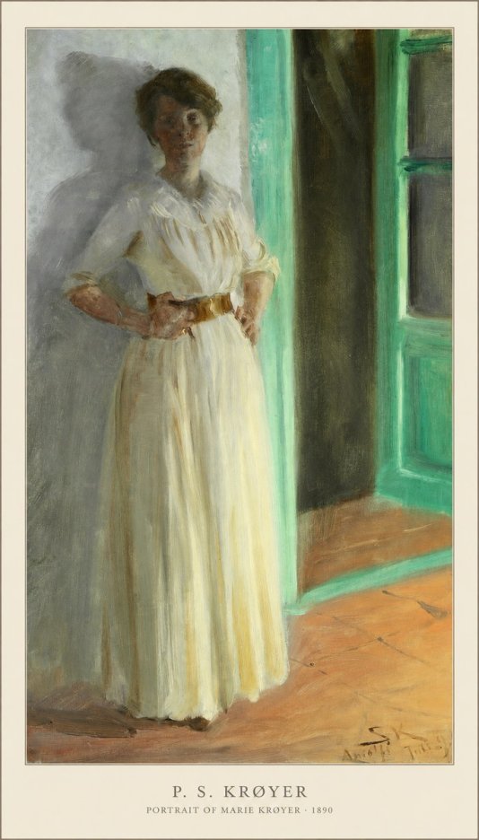 P.S. Krøyer Portrait of Marie Krøyer No3 - Poster