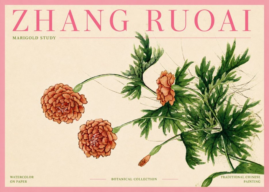 Zhang Ruoai Marigold Study No4 - Poster