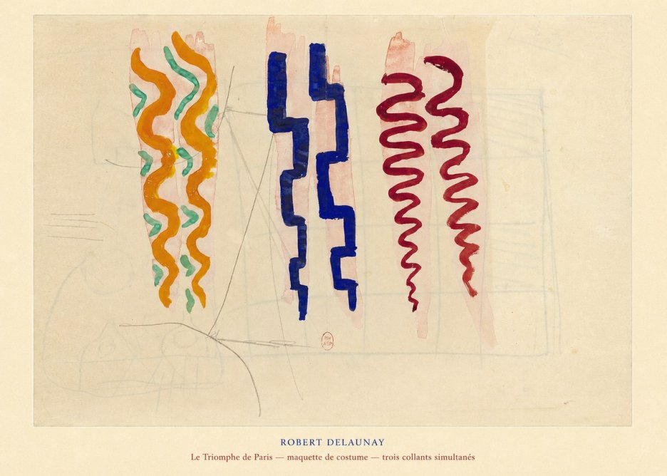 Robert Delaunay Le Triomphe De Paris — Maquette De Costume — Trois Collants Simultanés No4 - Poster