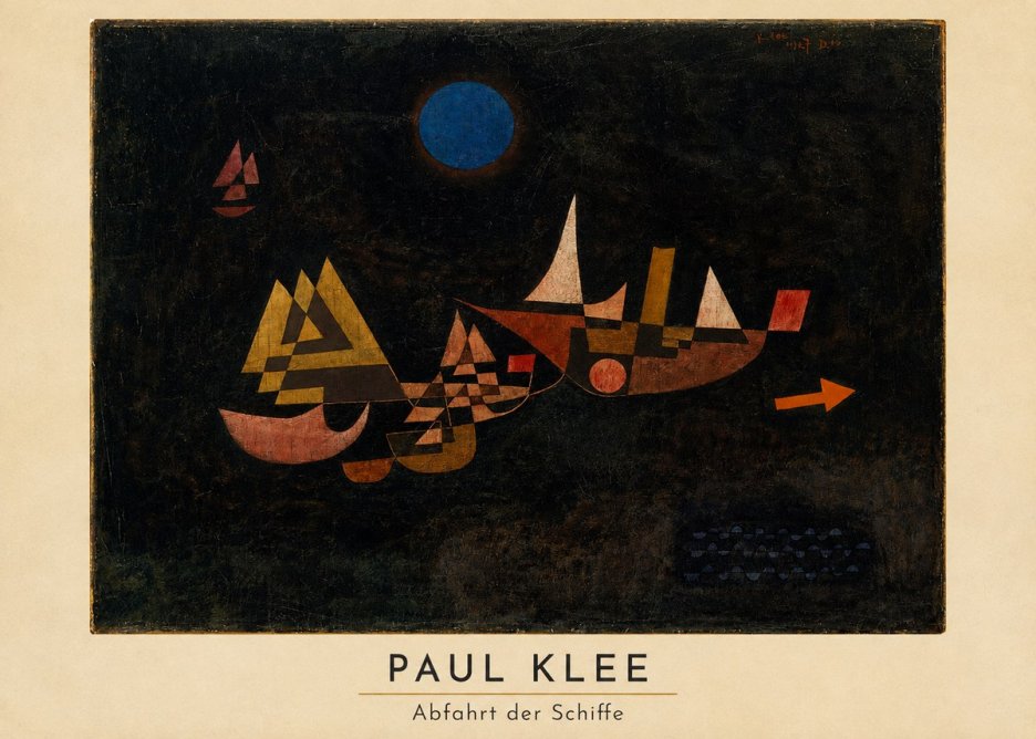 Paul Klee Abfahrt Der Schiffe No4 - Poster