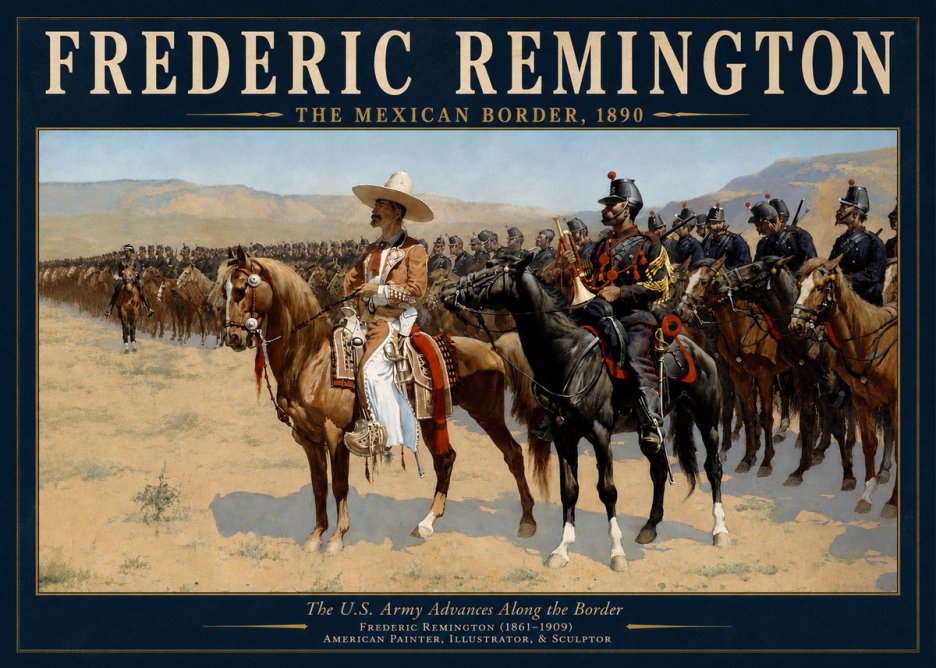 Frederic Remington The U.s. Army Advances Along the Border No3 - Poster