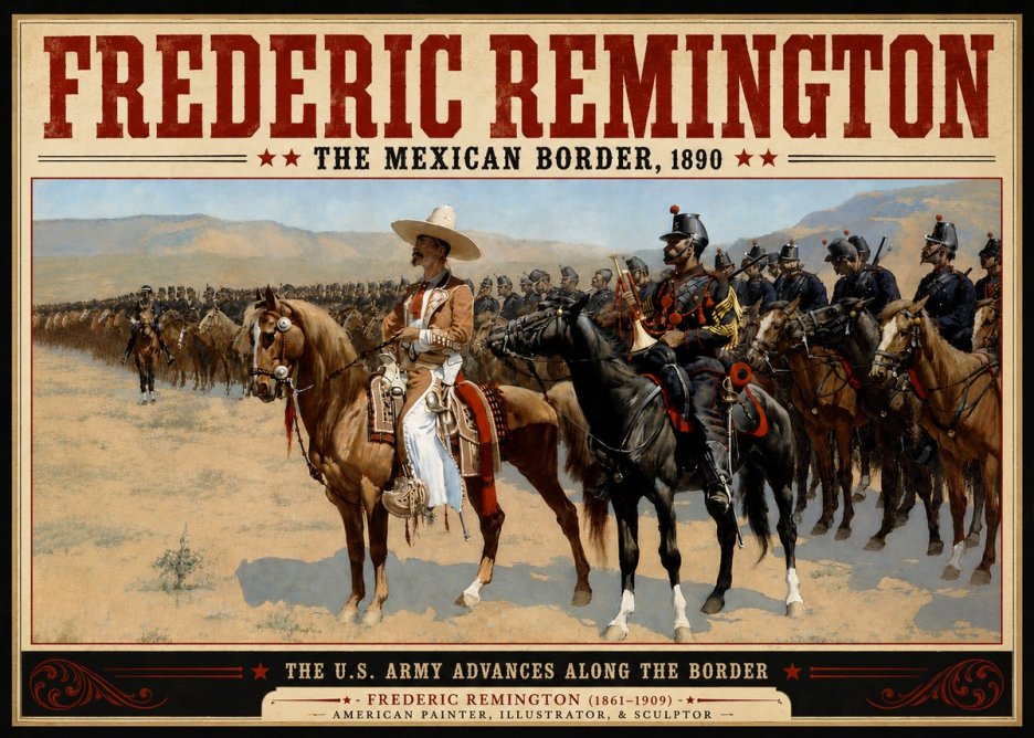 Frederic Remington The U.s. Army Advances Along the Border No5 - Poster