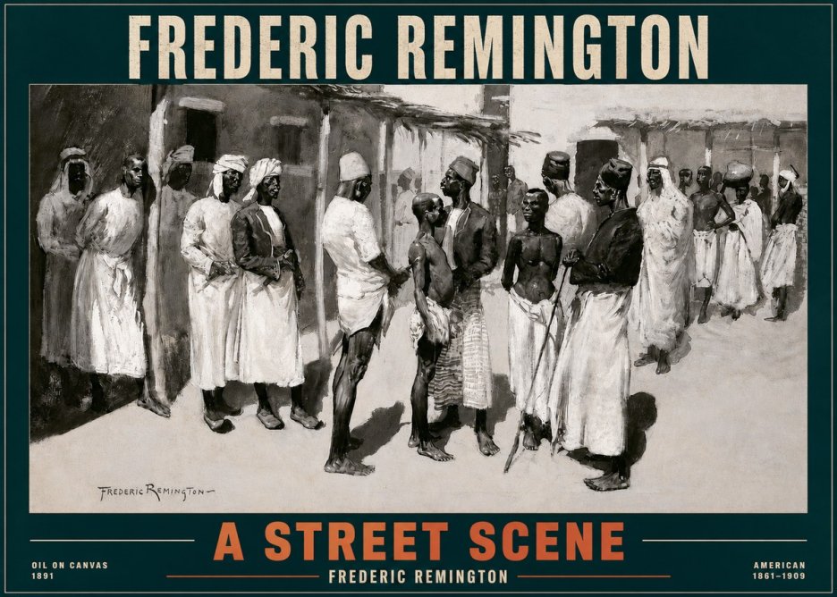 Frederic Remington A Street Scene No2 - Poster