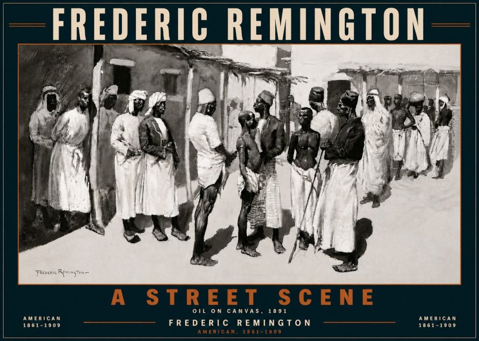 Frederic Remington A Street Scene No6 - Poster